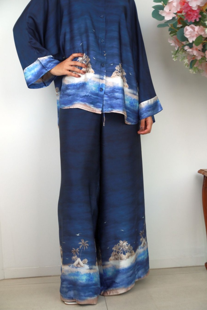 [201573] Tuniek en broek Samuel nm100 palmeiland wijde mouw - Detail