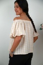 [201636] Blouse Nuna nm8 off-shoulder pofmouw  - Beige-geel Detail