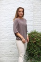 Pull Marley 3/4e vleermuismouw nm50 - Taupe Detail