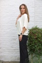 Pull Marley 3/4e vleermuismouw nm50 - Wolwit Detail