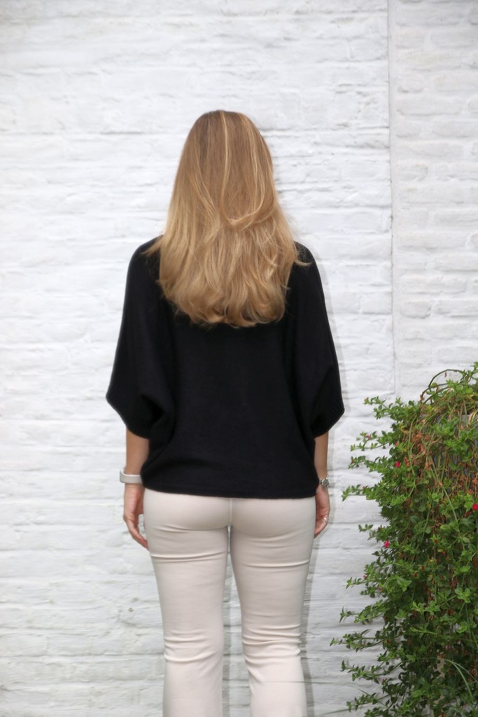 Pull Marley 3/4e vleermuismouw nm50 - Zwart Detail