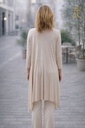 [201370] Owyn nm100 front in zijde sjaalkraag gepunt rug in viscose jersey - Beige Detail
