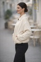 [201412] Jacket Nicci eco suède gepofte zoom ritssluiting - Beige Detail