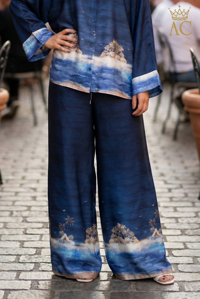 [201573] Tuniek en broek Samuel nm100 palmeiland wijde mouw - Detail