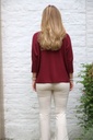 Pull Mart 3/4e mouw nm50 - Bordeaux Detail