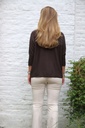 Pull Mart 3/4e mouw nm50 - Bruin Detail