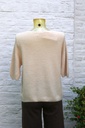 Pull Michael korte mouw met alpacawol - Beige Detail