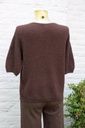 Pull Michael korte mouw met alpacawol - Bruin Detail