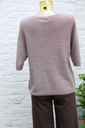 Pull Michael korte mouw met alpacawol - Taupe Detail