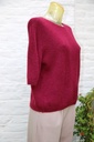 Pull Michael korte mouw met alpacawol - Bordeaux Detail