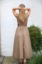 Long dress Lex nm90 open neck up viscose jersey - Mokka Detail