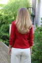 Blazer Milan opgetrokken mouw - Indisch rood Detail