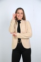 [10017316] Tricot vest Lydia reverskraag - Beige Detail