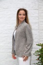 Tricot vest Linne diagonale streepjacquard - Beige-zwart Detail