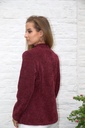 Tricot vest Linne diagonale streepjacquard - Bordeaux-zwart Detail
