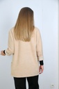 Tricot korte jas  Liliana sjaalkraag  - Beige Detail