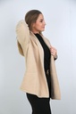 Tricot korte jas  Liliana sjaalkraag  - Beige Detail
