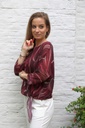 [10017340] Blouse Lennard nm43 haarslierten  - Bordeaux-wit Detail