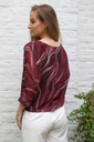 [10017340] Blouse Lennard nm43 haarslierten  - Bordeaux-wit Detail