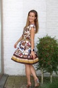 [10017206] Cotton floral dress Marijn nm100 - Bruin-multicolor Detail