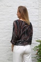 [10017340] Blouse Lennard nm43 haarslierten  - Zwart-wit Detail