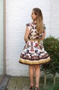 [10017206] Cotton floral dress Marijn nm100 - Bruin-multicolor Detail