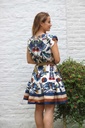 [10017206] Cotton floral dress Marijn nm100 - Donkerblauw-multicolor Detail