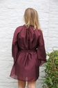 Luana nm85 tencel trompetmouw tailleriem onderjurk - Bordeaux Detail