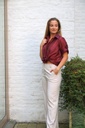 Blouse Jacomina shintz - Bordeaux Detail
