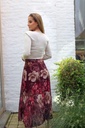[10017363] Plissé rok Layan nm40 anemoneprint  - Bordeaux-beige Detail