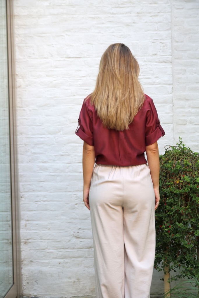 Blouse Jacomina shintz - Bordeaux Detail