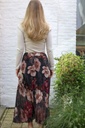 [10017363] Plissé rok Layan nm40 anemoneprint  - Zwart-beige Detail