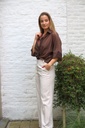Blouse Jacomina shintz - Bruin Detail