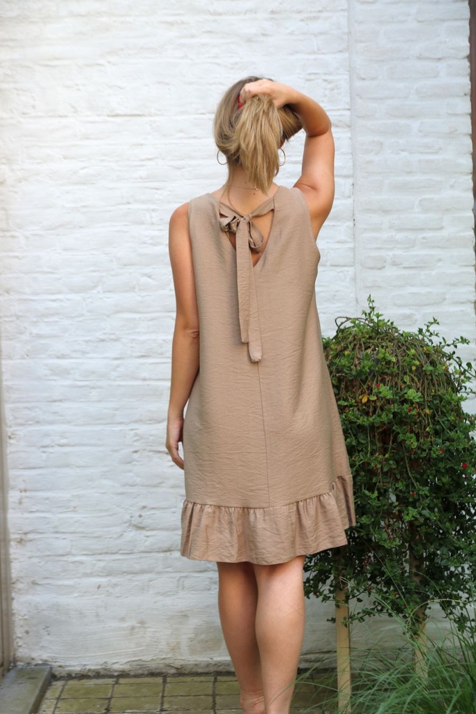 A-lijn jurk Klarissa - Beige Detail