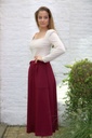 Rok Mina met zakken nm45 - Bordeaux Detail
