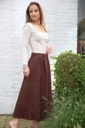 Rok Mina met zakken nm45 - Bruin Detail