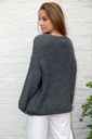Pul Lente nm22 bouclÃ© V-hals bevat alpaga en wol - Donkergrijs Detail