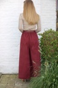 [10017265] Broek Madelief brede pijp nm100 - Bordeaux Detail