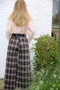 Lilia nm25 schotse ruit wijde pijp eco leren tailleriem - Zwart-beige Detail