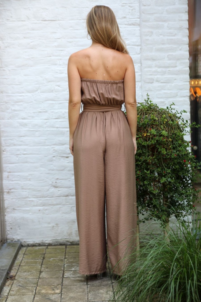 Bustier-jumpsuit Kartal - Camel Detail
