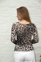 [10017414] T-shirt Latisha nm85 rolkraag luipaardprint bevat kasjmier - Beige-zwart Detail