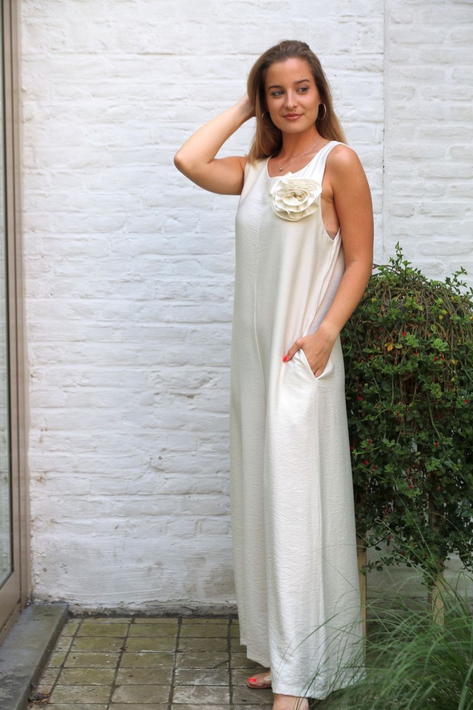 Jumpsuit Krina broche - Beige Detail