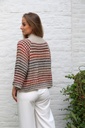 Pul Lyo nm26  piqué jacquard opstaande geribde kraag - Beige-bruin Detail