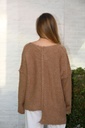[10017426] Pul Lysanne nm28 V-hals dikker garen asymmetrische zoom mohair en wol - Camel Detail