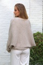 [10017432] Cardigan Lela nm26 XL bolero vleermuismouw lintsluiting  - Beige Detail