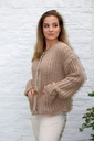 [10017442] Gebreide cardigan Merlin gouden knopen nm14 - Beige Detail
