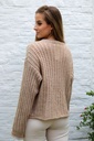 [10017442] Gebreide cardigan Merlin gouden knopen nm14 - Beige Detail