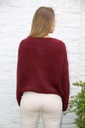 [10017445] Bouclé cardigan Mike met gouden knopen nm20 - Bordeaux Detail
