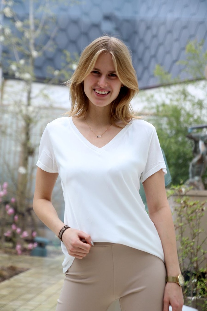 Satijnen t-shirt Krijn