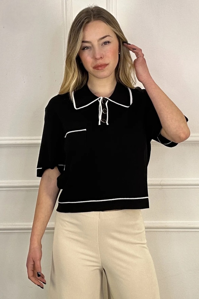Polo Juultje 3 boutons émaillés
